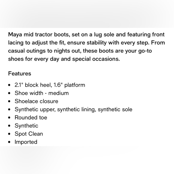 Arezzo  Maya Lace-Up Lug Boots 
Size 9.5 NEW! - Picture 17 of 17